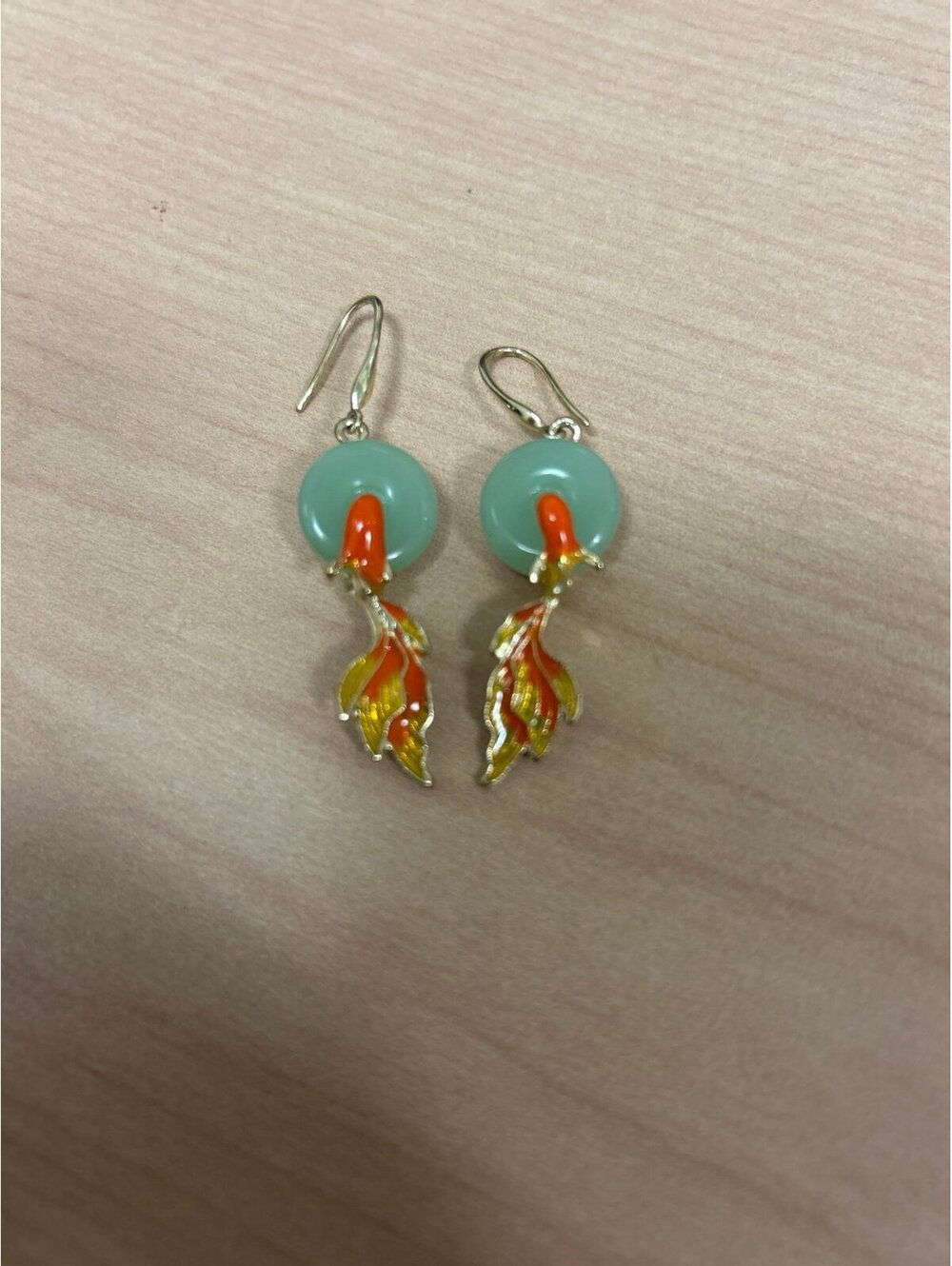 Chinese Style Feng Shui Koi Fish Earrings